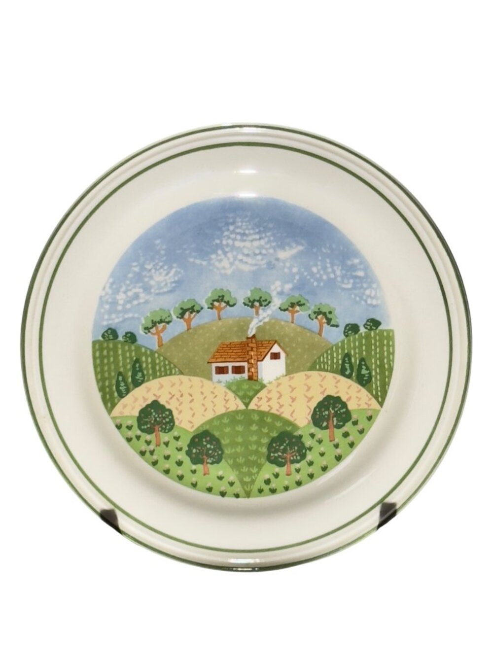 Sangostone Country Cottage Dinner Plates 10.5" Dia. Set Of Four